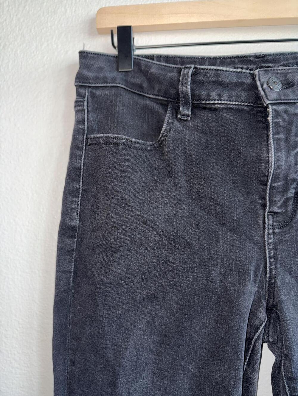 American Eagle Dream Stretch Jegging Size 10 Black Skinny Jeans High Rise - Picture 2 of 7